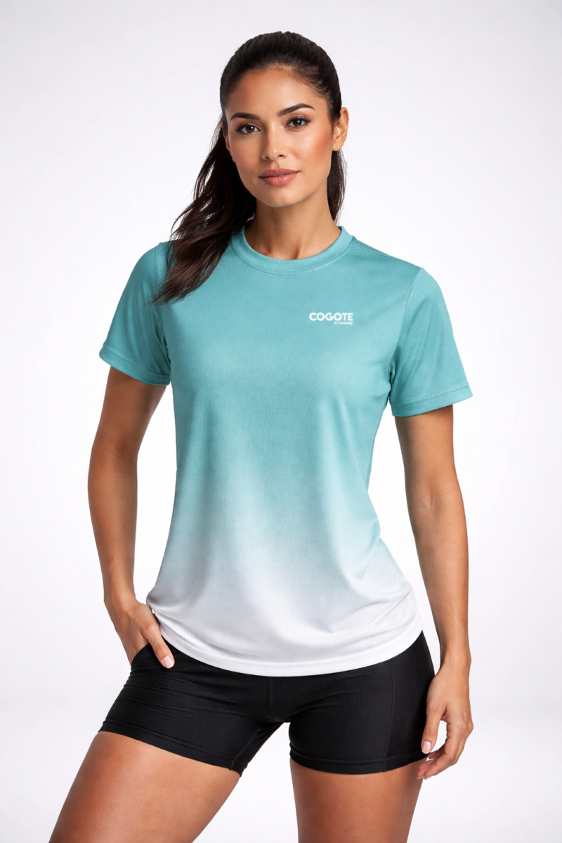 Camiseta running verde Mujer